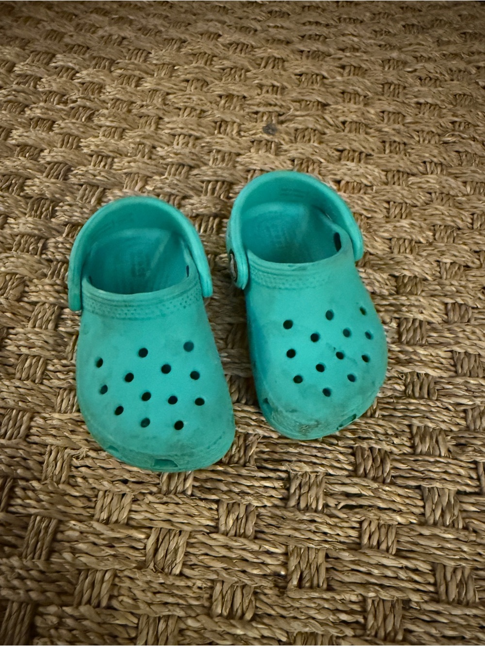CROCS Kids Teal Green Classic Clogs